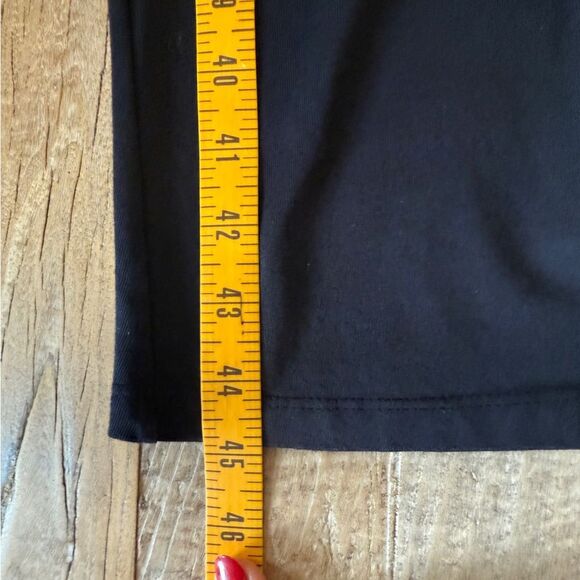 Velvet by Graham & Spencer Black Mock Neck Midi Dress, Anthropologie 100% Cotton - Picture 11 of 12